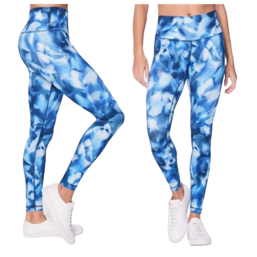 Lululemon Wunder Under Tight Blush Blossom Midnight Navy